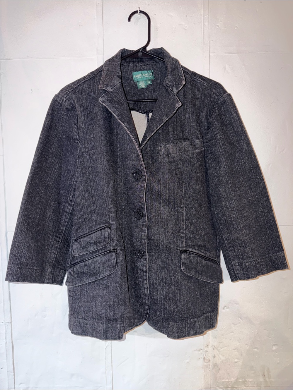 Ralph Lauren Charcoal Black Denim Blazer
